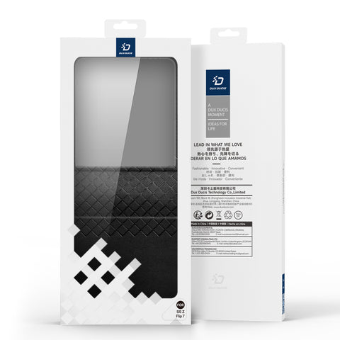 DUX DUCIS For Samsung Galaxy Z Flip7 5G Case  Bril Series Leather+PC Phone Cover