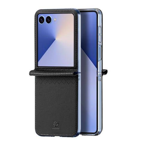 DUX DUCIS For Samsung Galaxy Z Flip7 5G Case  Bril Series Leather+PC Phone Cover