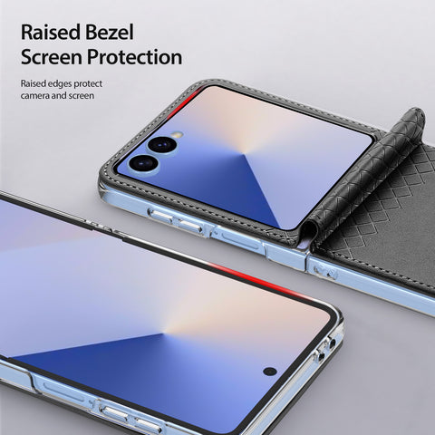 DUX DUCIS For Samsung Galaxy Z Flip7 5G Case  Bril Series Leather+PC Phone Cover