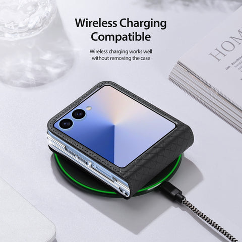 DUX DUCIS For Samsung Galaxy Z Flip7 5G Case  Bril Series Leather+PC Phone Cover