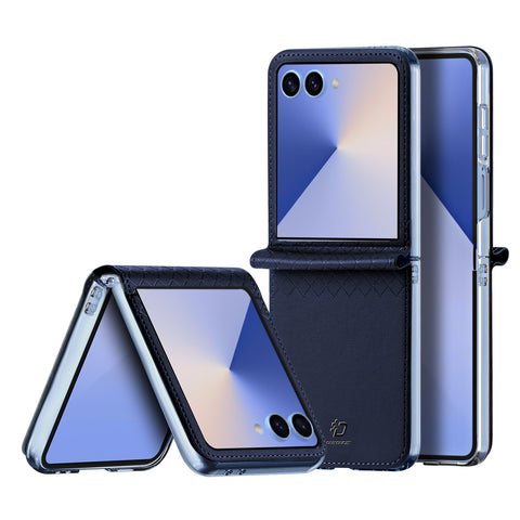 DUX DUCIS For Samsung Galaxy Z Flip7 5G Case  Bril Series Leather+PC Phone Cover