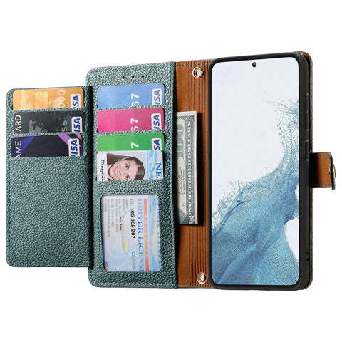 For Google Pixel 9a Case RFID Blocking Zipper Pocket Leather Wallet Phone Cover with Strap