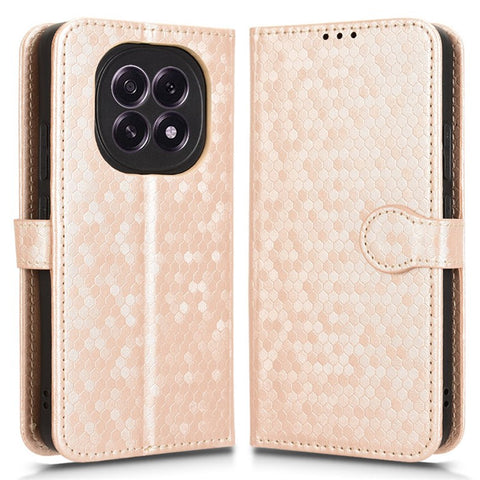 For Oppo F29 5G Wallet Case Dot Pattern Imprint PU Leather Phone Cover
