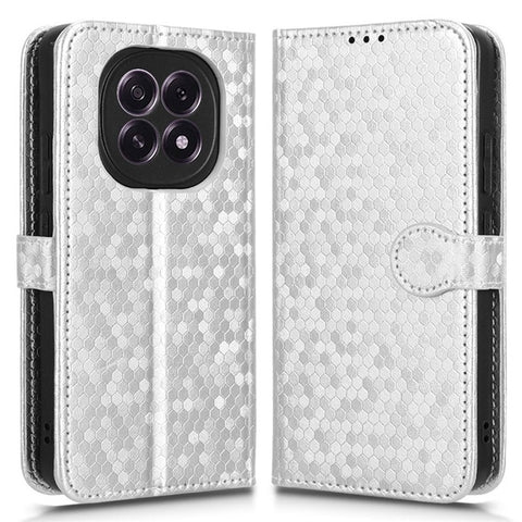 For Oppo F29 5G Wallet Case Dot Pattern Imprint PU Leather Phone Cover