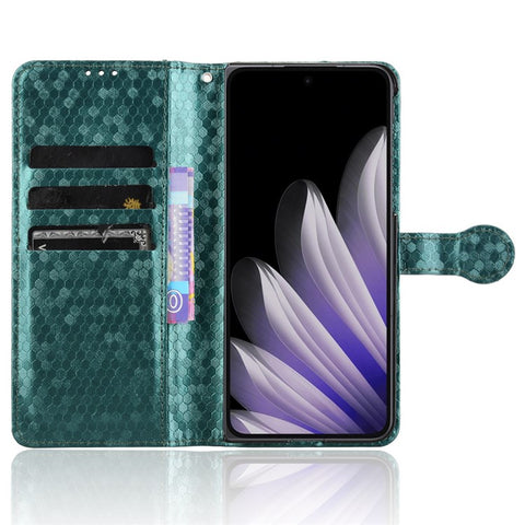 For Oppo Find N5 5G Wallet Case Dot Pattern Imprint PU Leather Phone Cover