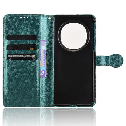 For Oppo Find N5 5G Wallet Case Dot Pattern Imprint PU Leather Phone Cover