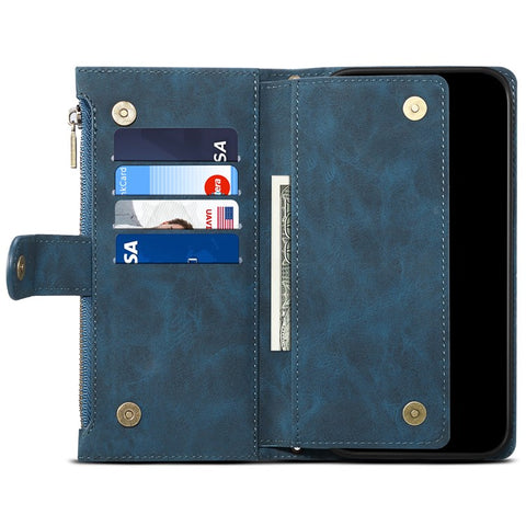 ESEBLE Star Series For Motorola Edge 60 5G / 60 Fusion 5G Case Zipper Wallet Leather Stand Phone Cover with Wrist Strap