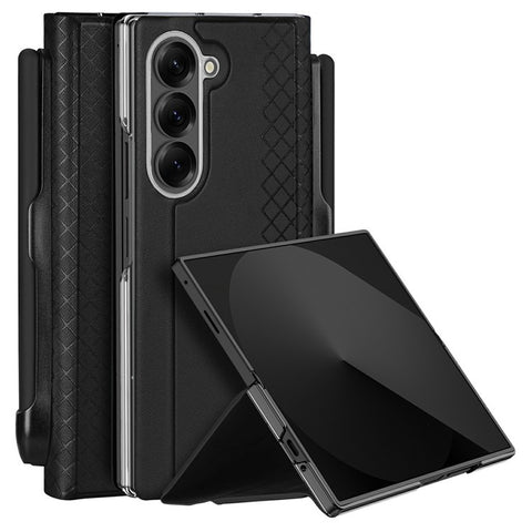 DUX DUCIS Bril Series For Samsung Galaxy Z Fold7 5G Case Leather Stand Phone Cover with Pen Holder