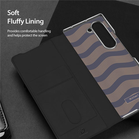 DUX DUCIS Bril Series For Samsung Galaxy Z Fold7 5G Case Leather Stand Phone Cover with Pen Holder