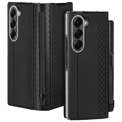 DUX DUCIS Bril Series For Samsung Galaxy Z Fold7 5G Case Leather Stand Phone Cover with Pen Holder