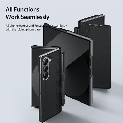 DUX DUCIS Bril Series For Samsung Galaxy Z Fold7 5G Case Leather Stand Phone Cover with Pen Holder