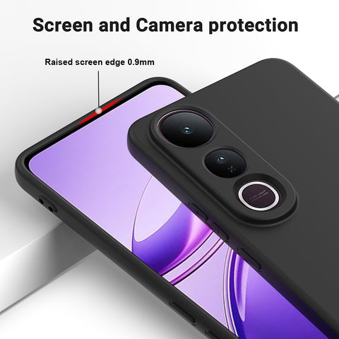 For vivo V50 Lite 5G / vivo V50 Lite 4G Liquid Silicone Case Phone Back Cover with Hand Strap