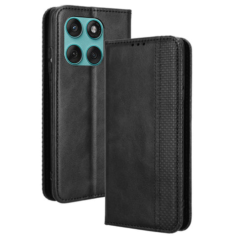 For Motorola Edge 60 5G / 60 Fusion 5G / Edge 60s 5G Retro PU Leather Case Phone Wallet Stand Cover