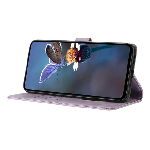 For Oppo A5 Pro 4G (Global) / 5G (Global) / A5 Energy 5G (China) Case Wallet Stand Imprinted Triangle Pattern Leather Phone Flip Cover