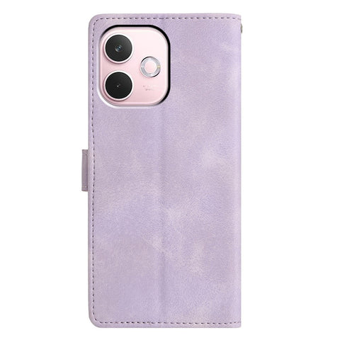 For Oppo A5 Pro 4G (Global) / 5G (Global) / A5 Energy 5G (China) Case Wallet Stand Imprinted Triangle Pattern Leather Phone Flip Cover
