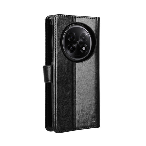 For Oppo Find N5 5G PU Leather Case with Strap Crazy Horse Texture Phone Wallet Cover