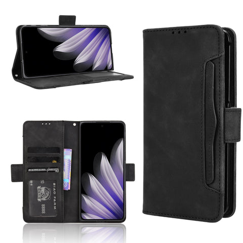 For Oppo Find N5 5G Leather Case Phone Wallet Cover with Multiple Card Slots