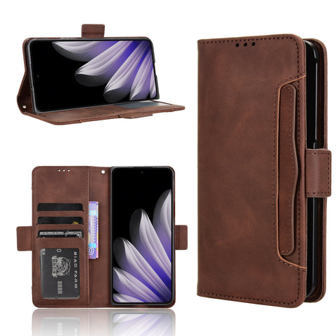 For Oppo Find N5 5G Leather Case Phone Wallet Cover with Multiple Card Slots
