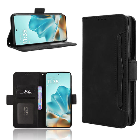 For Motorola Edge 60 5G / 60 Fusion 5G / Edge 60s 5G Leather Case Phone Wallet Cover with Multiple Card Slots
