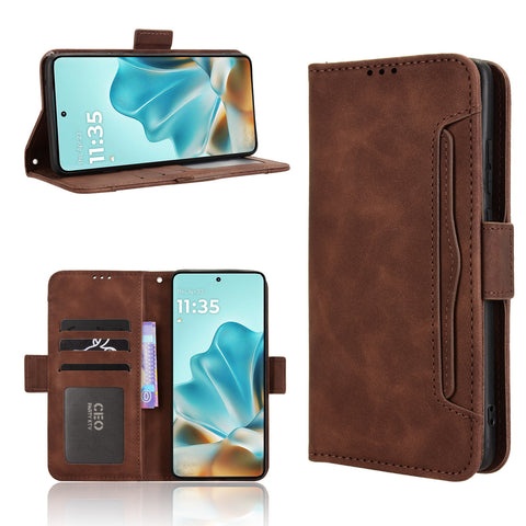 For Motorola Edge 60 5G / 60 Fusion 5G / Edge 60s 5G Leather Case Phone Wallet Cover with Multiple Card Slots