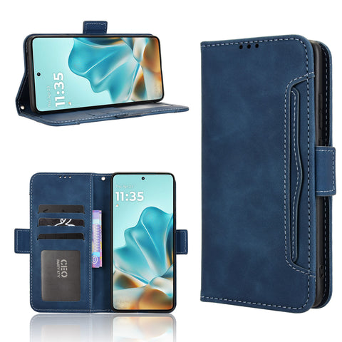 For Motorola Edge 60 5G / 60 Fusion 5G / Edge 60s 5G Leather Case Phone Wallet Cover with Multiple Card Slots