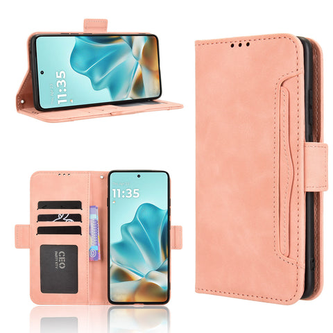 For Motorola Edge 60 5G / 60 Fusion 5G / Edge 60s 5G Leather Case Phone Wallet Cover with Multiple Card Slots