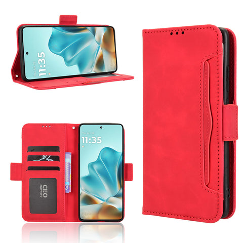 For Motorola Edge 60 5G / 60 Fusion 5G / Edge 60s 5G Leather Case Phone Wallet Cover with Multiple Card Slots