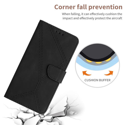 For Oppo A5 Pro 4G (Global) / 5G (Global) / A5 Energy 5G (China) Case Skin Touch Lines Imprinted PU Leather Flip Phone Cover