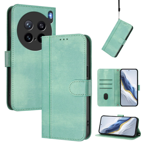 For vivo X200s 5G Cases Wallet Stand Retro Texture Leather Phone Cover with Lanyard