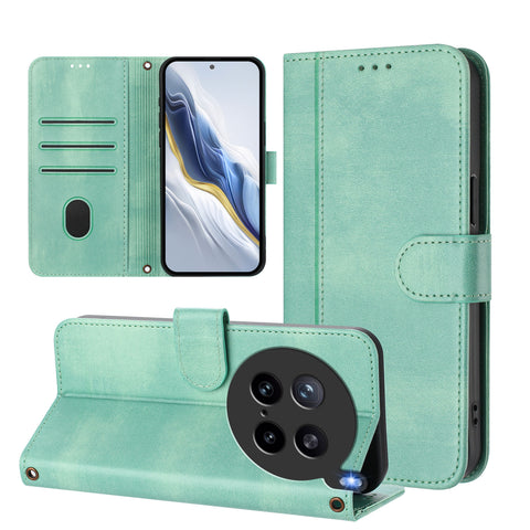 For vivo X200s 5G Cases Wallet Stand Retro Texture Leather Phone Cover with Lanyard
