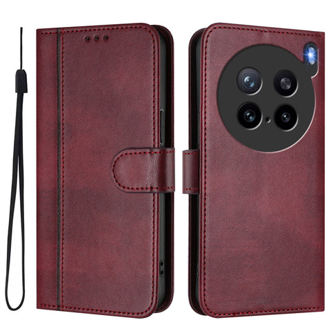For vivo X200s 5G Cases Wallet Stand Retro Texture Leather Phone Cover with Lanyard