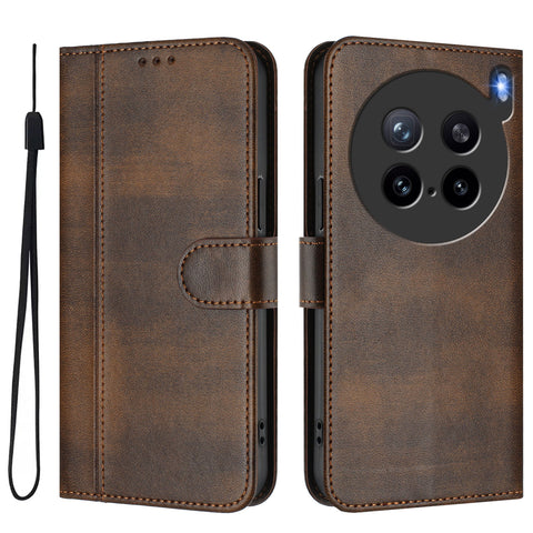For vivo X200s 5G Cases Wallet Stand Retro Texture Leather Phone Cover with Lanyard