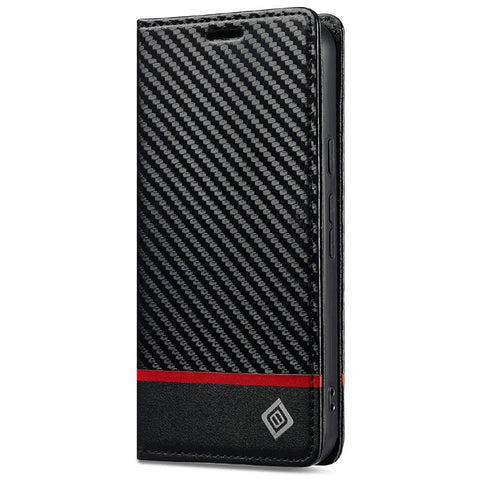 LC.IMEEKE For Google Pixel 9a Case Carbon Fiber Texture Phone Cover Stand Card Holder