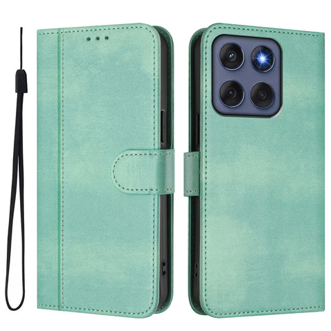 For Motorola Edge 60 5G / 60 Fusion 5G Cases Wallet Stand Retro Texture Leather Phone Cover with Lanyard