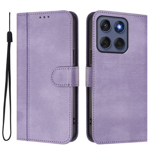 For Motorola Edge 60 5G / 60 Fusion 5G Cases Wallet Stand Retro Texture Leather Phone Cover with Lanyard