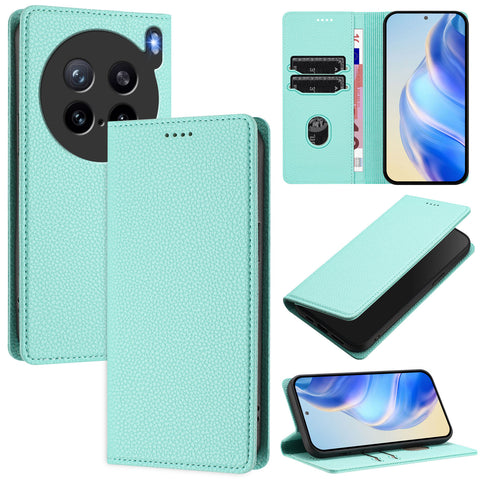 For vivo X200s 5G Wallet Case RFID Blocking Litchi Texture Leather Mobile Cover