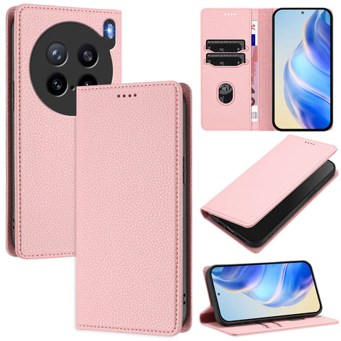 For vivo X200s 5G Wallet Case RFID Blocking Litchi Texture Leather Mobile Cover