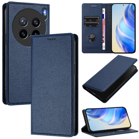 For vivo X200s 5G Wallet Case RFID Blocking Litchi Texture Leather Mobile Cover