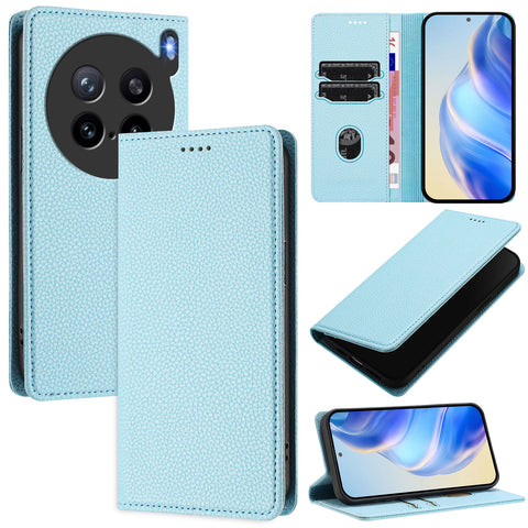 For vivo X200s 5G Wallet Case RFID Blocking Litchi Texture Leather Mobile Cover