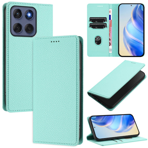 For Motorola Edge 60 5G / 60 Fusion 5G Wallet Case RFID Blocking Litchi Texture Leather Mobile Cover