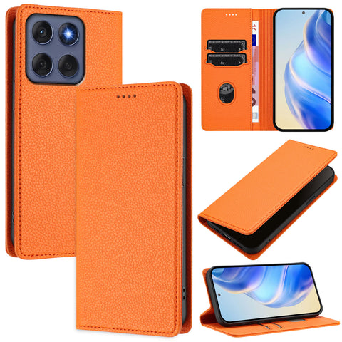 For Motorola Edge 60 5G / 60 Fusion 5G Wallet Case RFID Blocking Litchi Texture Leather Mobile Cover