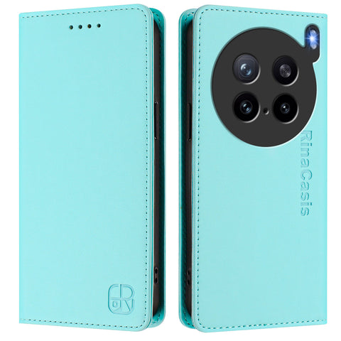 For vivo X200s 5G Leather Case RINACASIS RC01 Phone Cover with RFID Blocking Wallet Stand