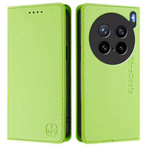 For vivo X200s 5G Leather Case RINACASIS RC01 Phone Cover with RFID Blocking Wallet Stand