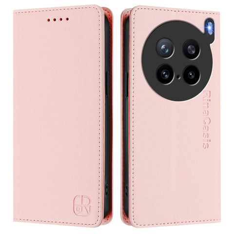 For vivo X200s 5G Leather Case RINACASIS RC01 Phone Cover with RFID Blocking Wallet Stand