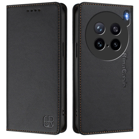 For vivo X200s 5G Leather Case RINACASIS RC01 Phone Cover with RFID Blocking Wallet Stand