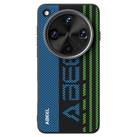 ABEEL For Oppo Find X8 Ultra 5G Magnetic Case Micro-Embossing 6D Printed PC TPU Aluminum Alloy Leather Phone Cover