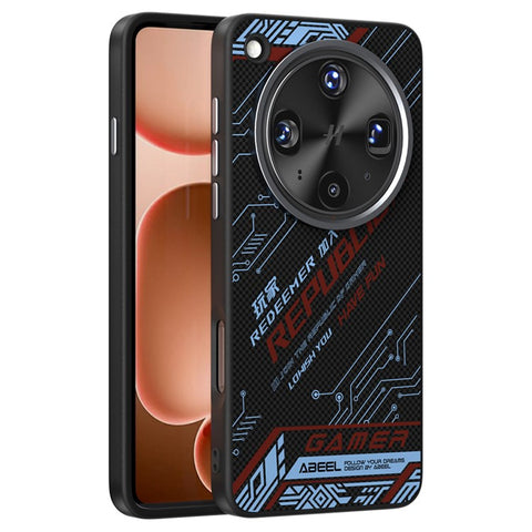 ABEEL For Oppo Find X8 Ultra 5G Magnetic Case Micro-Embossing 6D Printed PC TPU Aluminum Alloy Leather Phone Cover
