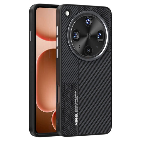 ABEEL For Oppo Find X8 Ultra 5G Magnetic Case PC + TPU + Aluminum Alloy + PU Leather Slim Phone Back Cover