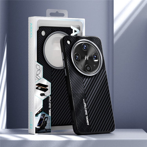 ABEEL For Oppo Find X8 Ultra 5G Magnetic Case PC + TPU + Aluminum Alloy + PU Leather Slim Phone Back Cover