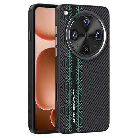 ABEEL For Oppo Find X8 Ultra 5G Magnetic Case PC + TPU + Aluminum Alloy + PU Leather Slim Phone Back Cover